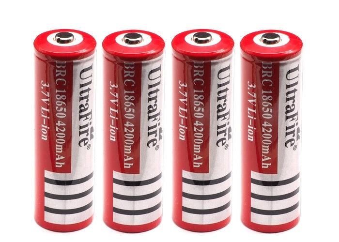 UltraFire 18650 Lithium Ionen Akku BRC 3,7V 4200 mAh + Ladegerät - SP-Fishing