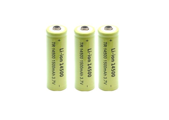 Lithium Ionen Typ 14500 Akku 3,7 V 1500 mAh 14 x 50 mm wie AA + Ladegerät - SP-Fishing
